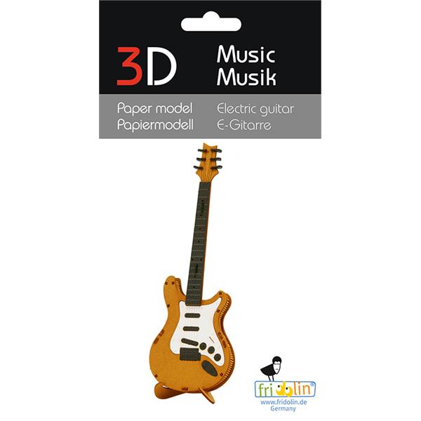 11574   3-D Paper Model Elektrisk gitar Electric guitar, Fridolin