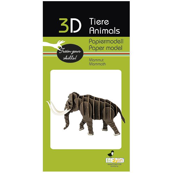 11727   3-D Paper Model mammut Mammoth, Fridolin