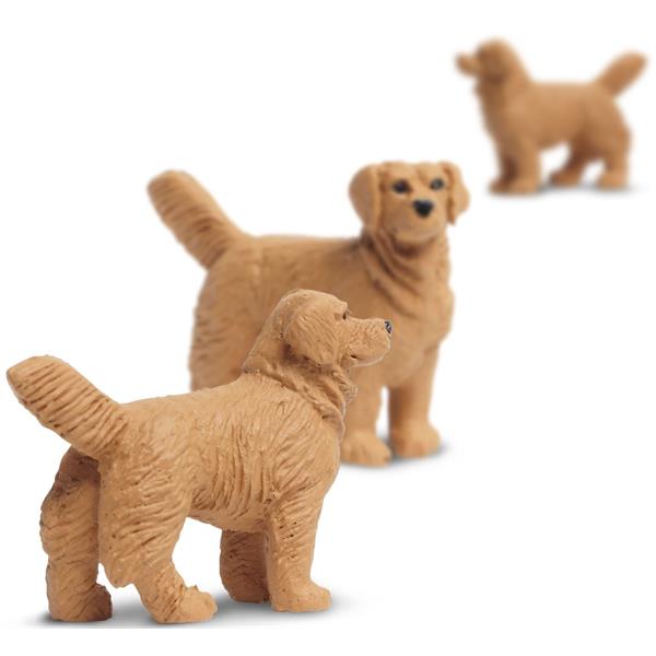 SAF349122  S349122 Good Luck Minis, Golden Retriever,2,5 cm Små figurer, myk plast SAFARI