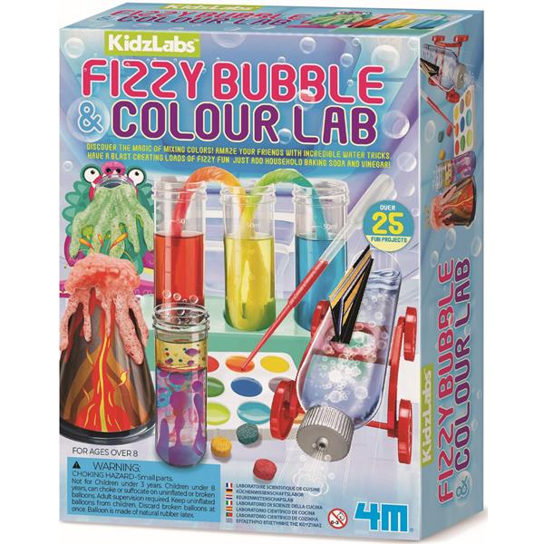 8503491 4M 00-03491 Aktivitetspakke, Fizzy Bubble and Colour KidzLabs, 4M