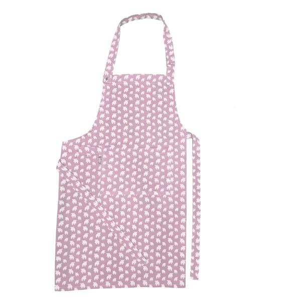 FF242911  242911 Forkle Moz resirkulert bomull, rosa/hvit Moz