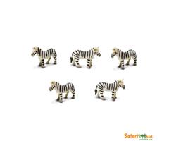 SAF351122  S351122 Good Luck Minis, Sebra, 2,5 cm Sm&#229; figurer, myk plast SAFARI