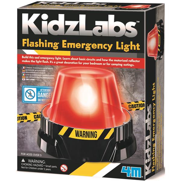 8503444 4M 00-03444 Aktivitetspakke,Flashing Emergency Light Kidz Labs 4M