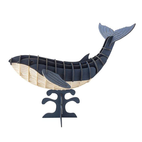 F11725  11725 3-D Paper Model blåhval Blue Whale, Fridolin