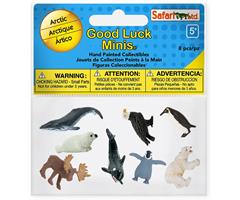 SAF352422  S352422 Good Luck Minis, Fun pack, Arktis 8 sm&#229; figurer i pose, myk plast SAFARI