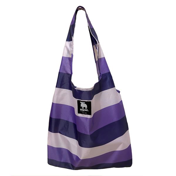 FF256006  256006 Handlenett lilla striper, rPet Polyester, Sammenleggbar, Moz