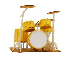 11572   3-D Paper Model Trommer Drums, Fridolin