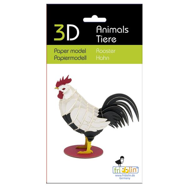 11731   3-D Paper Model hane Rooster, Fridolin
