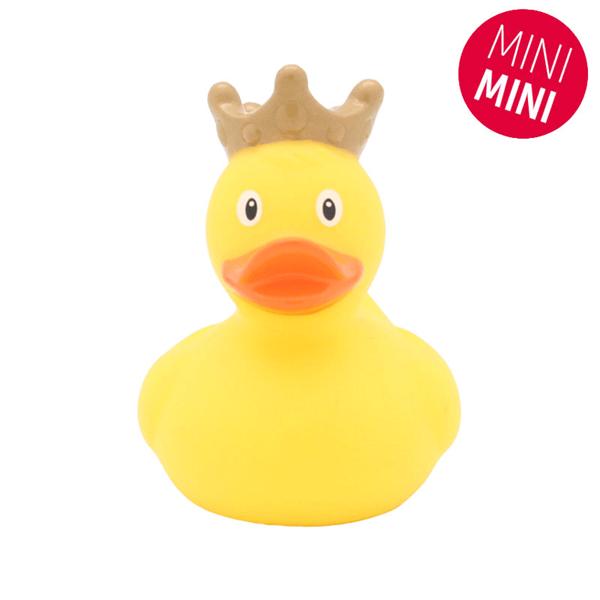 L1740  1740 Badeand Mini, gul med krone, 5,5 cm Lilalu