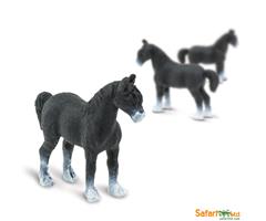 SAF100171  S100171 Good Luck Minis, Hest, 2,5 cm Sm&#229; figurer, myk plast SAFARI