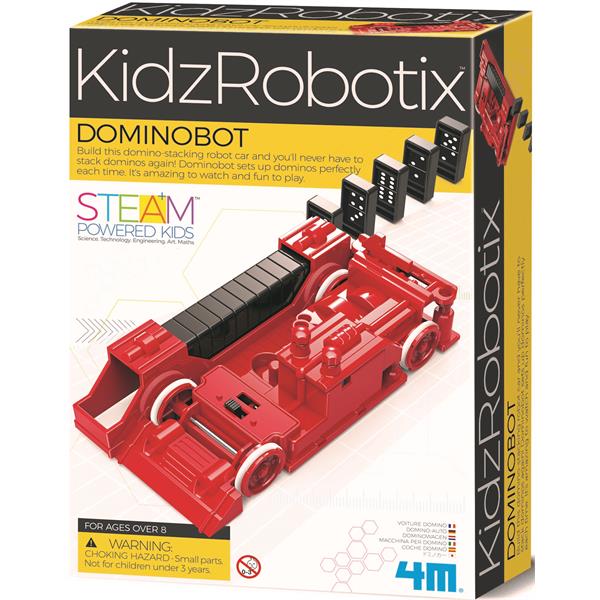 8503446 4M 00-03446 Aktivitetspakke, Dominobot KidzRobotix, 4M