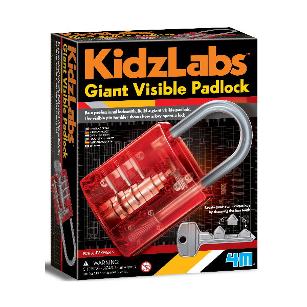 8503445 4M 00-03445 Aktivitetspakke, Giant Visible Padlock Kidz Labs, 4M