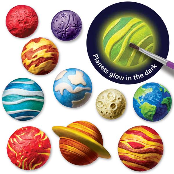 8504793 4M 00-04793 Aktivitetspakke, Solar System,GlowInDark 4M Mould & paint