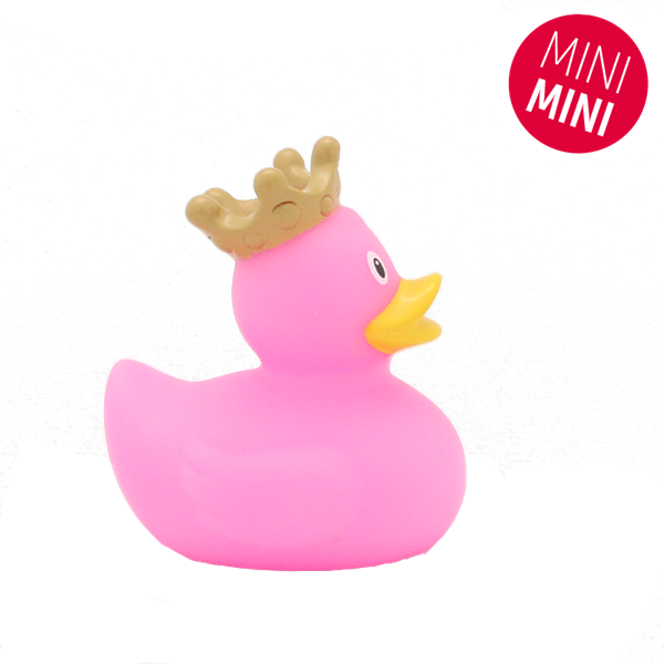 L1741  1741 Badeand Mini, rosa med krone, 5,5 cm Lilalu