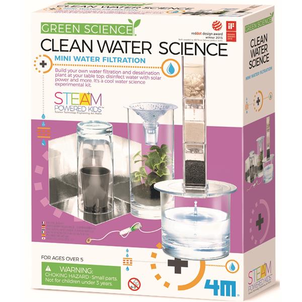 8503281 4M 00-03281 Aktivitetspakke, Clean Water Science Green Science, 4M