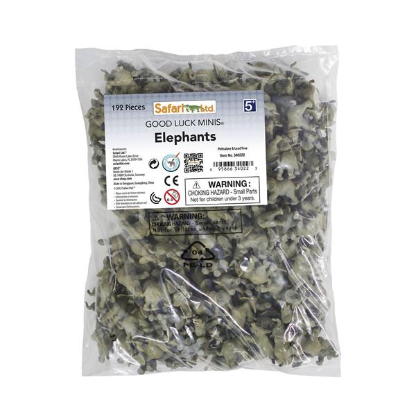 SAF340222  S340222 Good Luck Minis, Elefant, 2,5 cm Små figurer, myk plast SAFARI