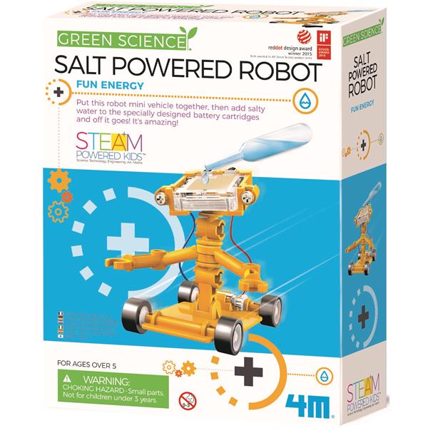 8503353 4M 00-03353 Aktivitetspakke, Saltdrevet Robot Green Science, 4M
