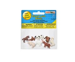 SAF346522  S346522 Good Luck Minis, Fun pack, Bondeg&#229;rd 8 sm&#229; figurer i pose, myk plast SAFARI