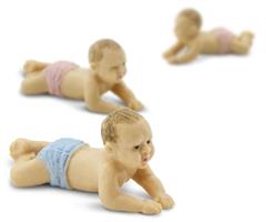 SAF342022  S342022 Good Luck Minis, Baby, 2,5 cm Sm&#229; figurer, myk plast SAFARI