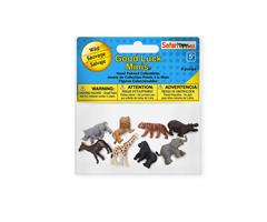SAF346322  S346322 Good Luck Minis, Fun pack, Villdyr 8 sm&#229; figurer i pose, myk plast SAFARI