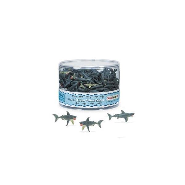 SAF344322  S344322 Good Luck Minis, Hvithai. 2,5 cm Små figurer, myk plast SAFARI