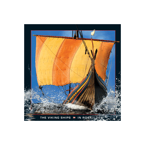 WK00838  00838 Postkort, 3D, kvadratiske, Vikingskip Viking ship, Worth Keeping
