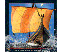 WK00838  00838 Postkort, 3D, kvadratiske, Vikingskip Viking ship, Worth Keeping