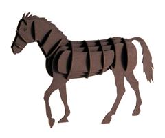 11616  11616 3-D Paper Model hest Horse, Fridolin