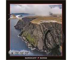 WK00786  00786 Postkort, 3D, kvadratiske, Nordkapp North Cape, Worth Keeping