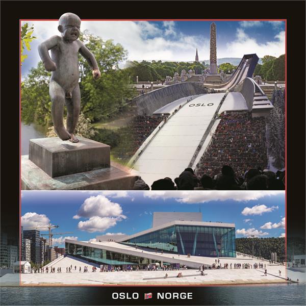 WK00788  00788 Postkort, 3D, kvadratiske, Oslo Oslo, Worth Keeping