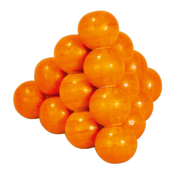 17593  17590 IQ-test, mini-spill av tre, pyramide Orange, Fridolin