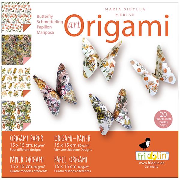 11354  11350 Origami, Merian, 15x15cm, 4 ass. design Fridolin