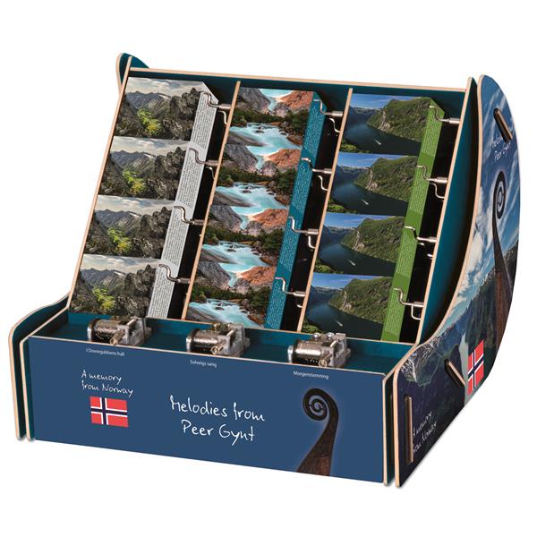 57200   Spilledåser, art&music, F-f-t-f, display Fra fjord til fjell, Peer Gynt, Fridolin